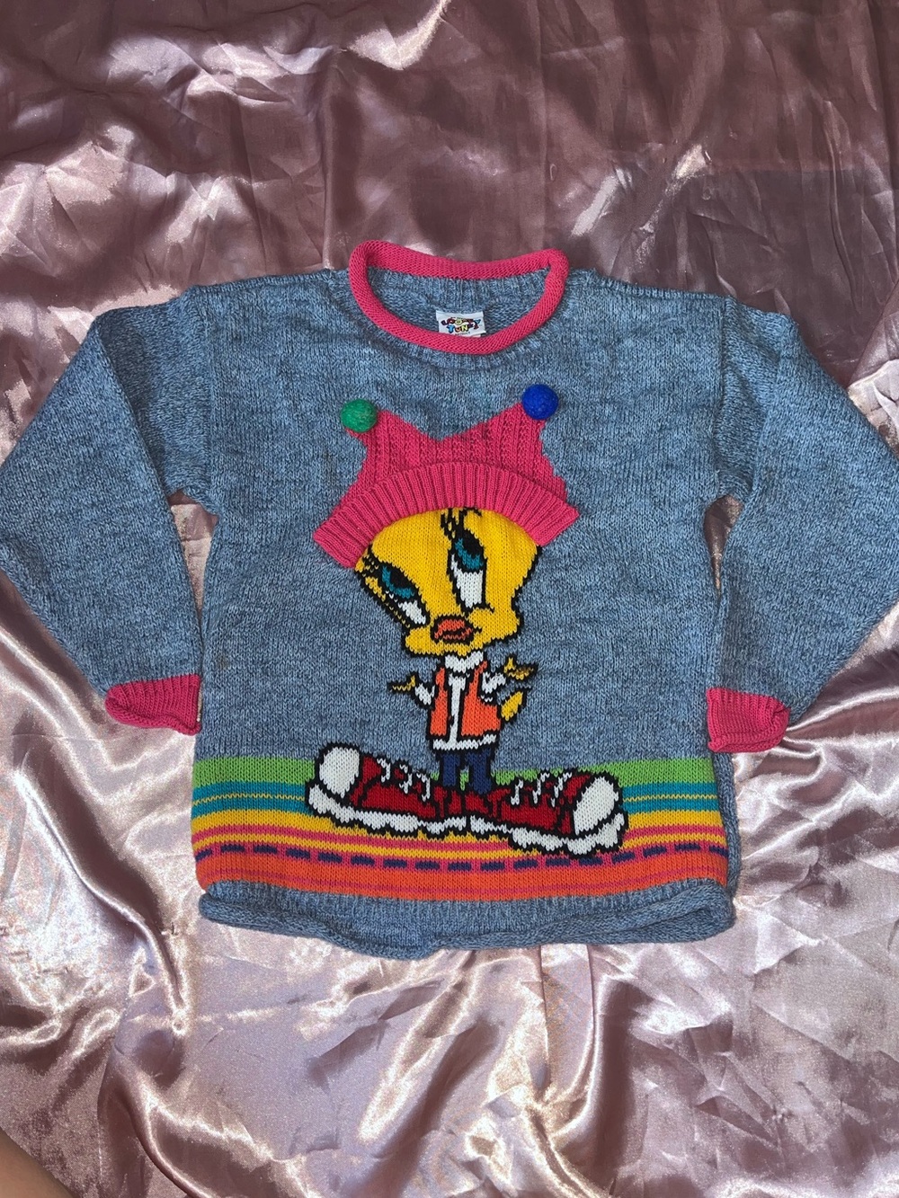Warner Bros. 1997 Girls Tweety Bird Knit Sweater